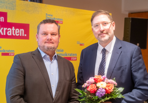 Landesvorsitzender René Domke und Prof. Dr. Jakob Schirmer
